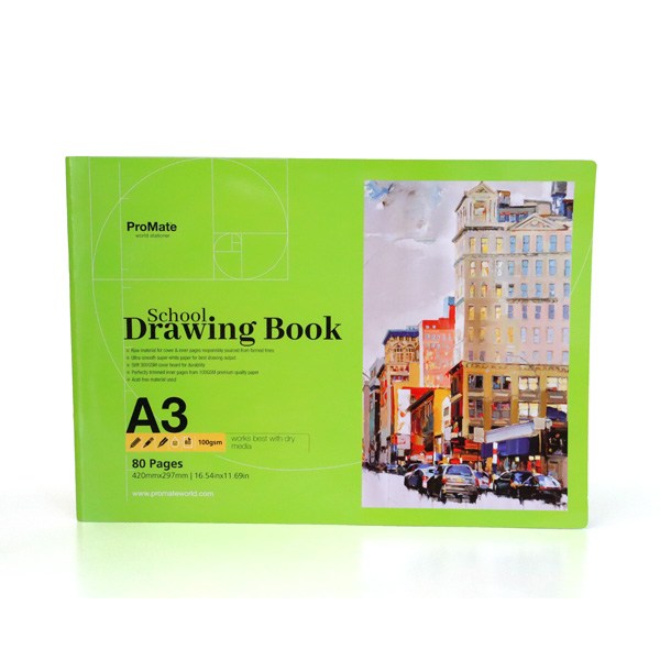 Promate a3 drawing book 80 pages - bpfg0173